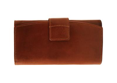 ruda tikros odos moteriska pinigine is naturalios odos su inicialais  dovana zmonai mamai dukrai panelei kaledoms gimtadienio