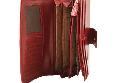 raudona tikros odos moteriska pinigine is naturalios odos su inicialais  dovana zmonai mamai dukrai panelei kaledoms gimtadienio2